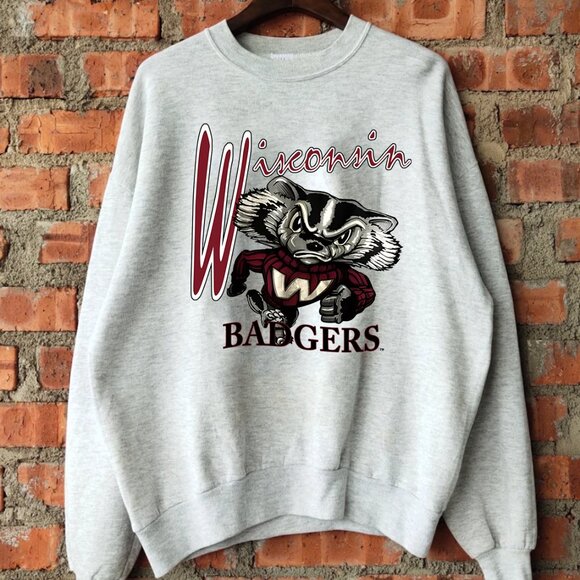 Vintage 1999 Wisconsin Badgers Rose Bowl Sweatshirt Wisconsin Badgers Shirt Tee - Picture 1 of 2
